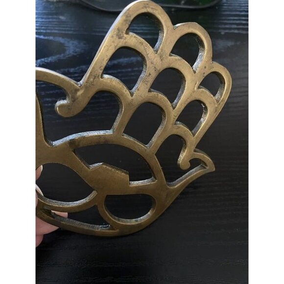 Brass Hamsa Bottle Opener Decorative Hand Shape - Picture 6 of 7